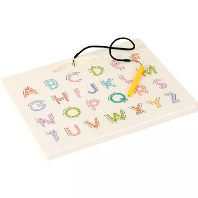 Alphabet, Lernboard, Puzzles, Holzplatte, Stift