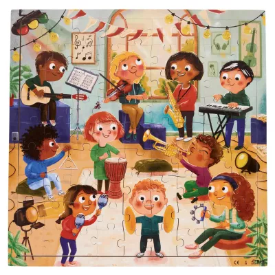 Musikinstrumente, Band, Kinder, Puzzle, Musikensemble