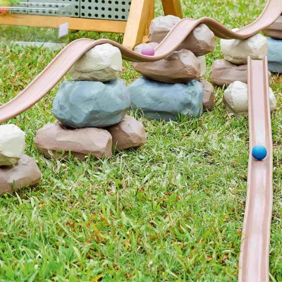 Spielstativ, Steine, Kletterpause, Rutschbahn, GartenSpielzeug