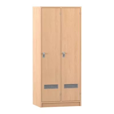 Schrank, Garderobe, Holz, Doppel-Tür, Lüftungsgitter