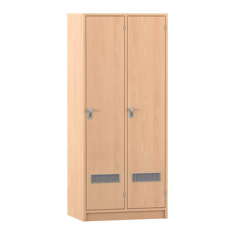 Schrank, Garderobe, Holz, Doppel-Tür, Lüftungsgitter