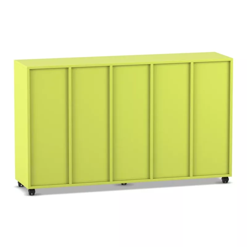 Schrank, Aufbewahrungseinheit, mobiler Schrank, Rollschrank, Gelb