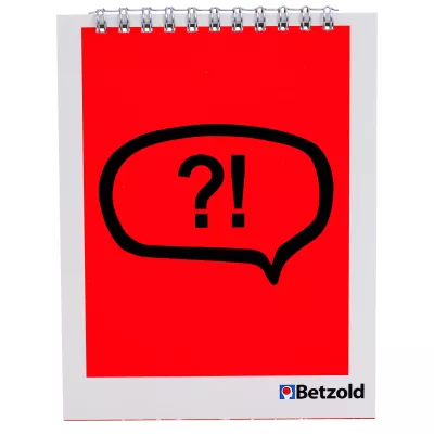 dialogue, frage, notizblock, rot, Betzold