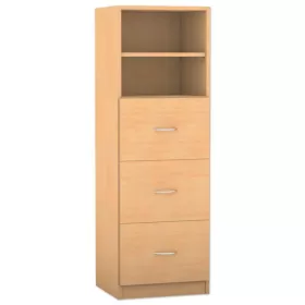 Mittelhoher Schrank, 3 große Holzschubladen