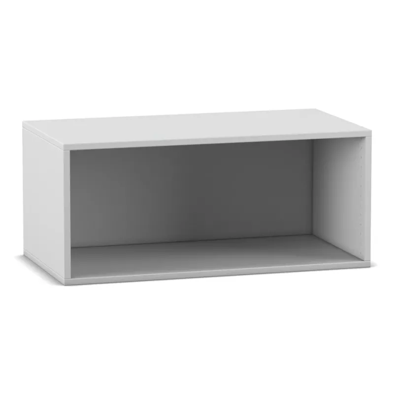 regal, weiß, hochglanz, offenes regalfach, holzwerkstoff