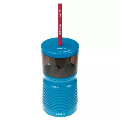 trinkflasche, Strohalm, Plastik, blau, 教育用品