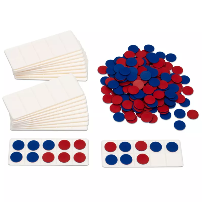 Spielgeld, Zähler, rote blaue Chips, Spielfigurenset, Kunststoffstücke