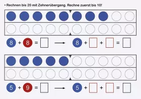 Rechnen im ZR 20 mit Zahlen und Wendeplättchen