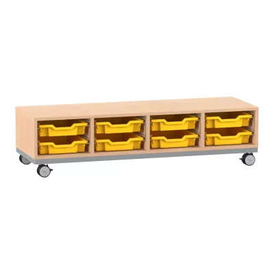 Modulregal, Schubladen, Kasten, Rollregal, Gleitrollen