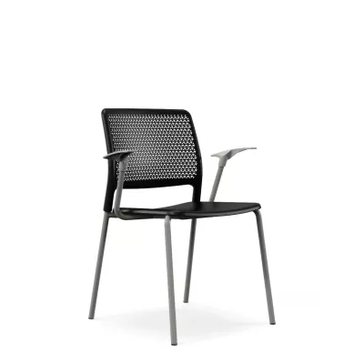 stuhl,  Bürostuhl, Mesh-Rücken, Armlehnen, schwarz