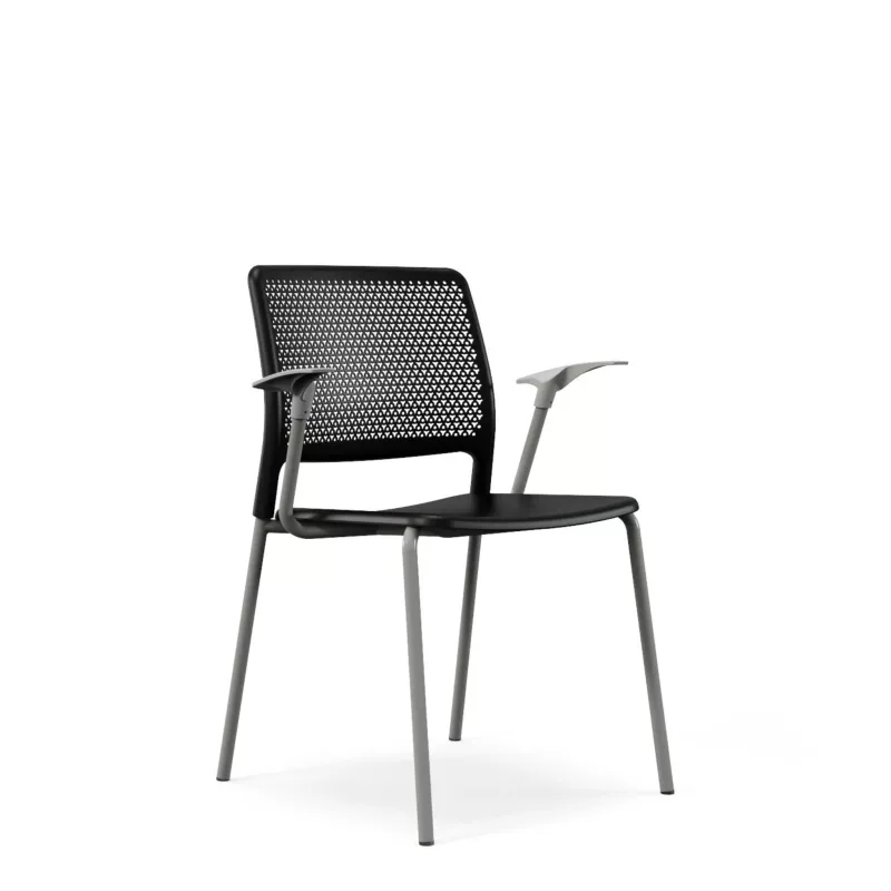stuhl,  Bürostuhl, Mesh-Rücken, Armlehnen, schwarz