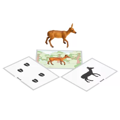 figurine, deer, diorama, karten, tiere