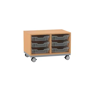 Rollcontainer, Schubladenbox, Holzoberfläche, Rollwagen, Kasten mit Rollen