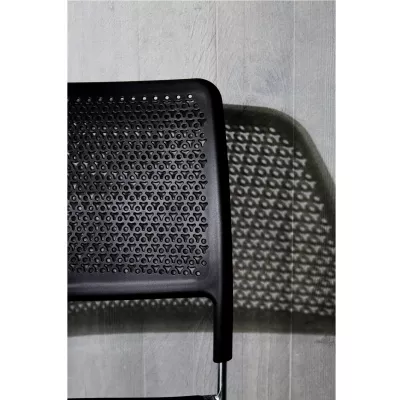 Stuhl, Gitterstuhl, Schwarz, Metall, Sitzfläche