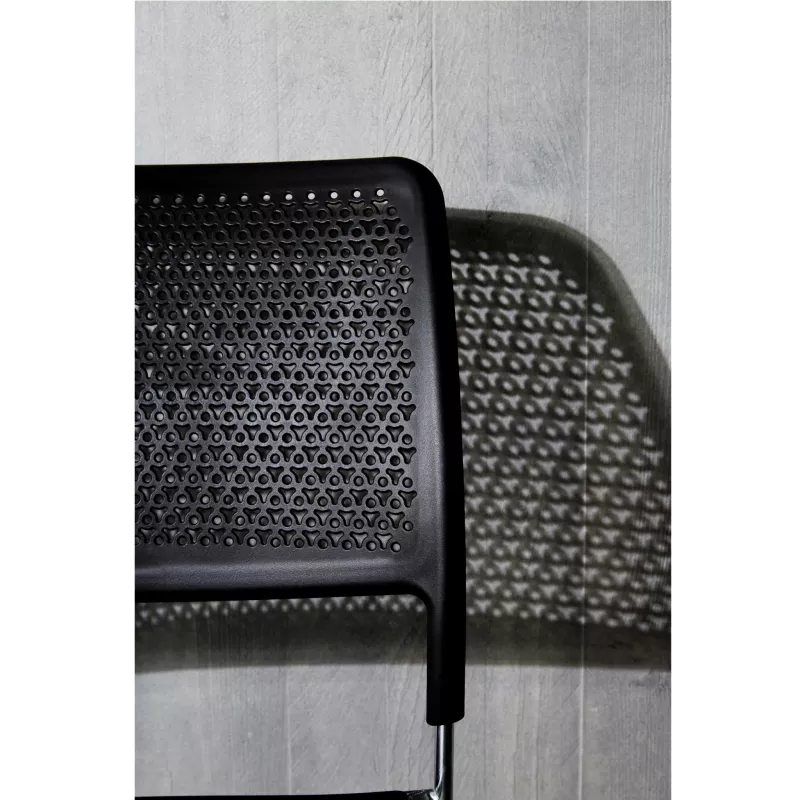 Stuhl, Gitterstuhl, Schwarz, Metall, Sitzfläche