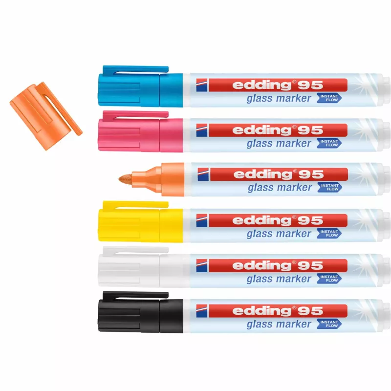 Glassmarker, Markerstifte, bunte Marker, Stiftset, Farbmarker