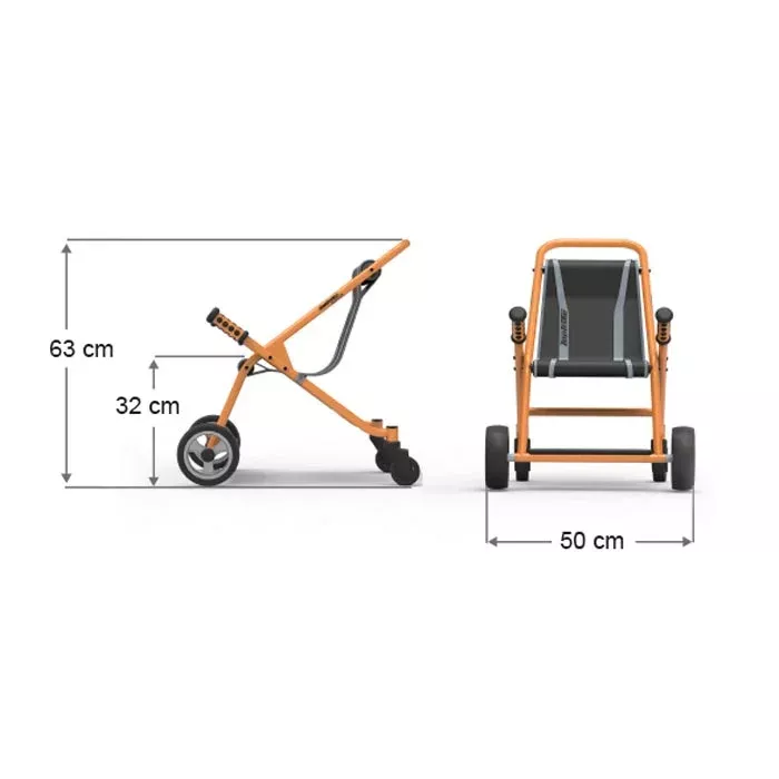 Kinderwagen, Kinderstuhl, Knickeinstieg, Gehhilfe, Designrad