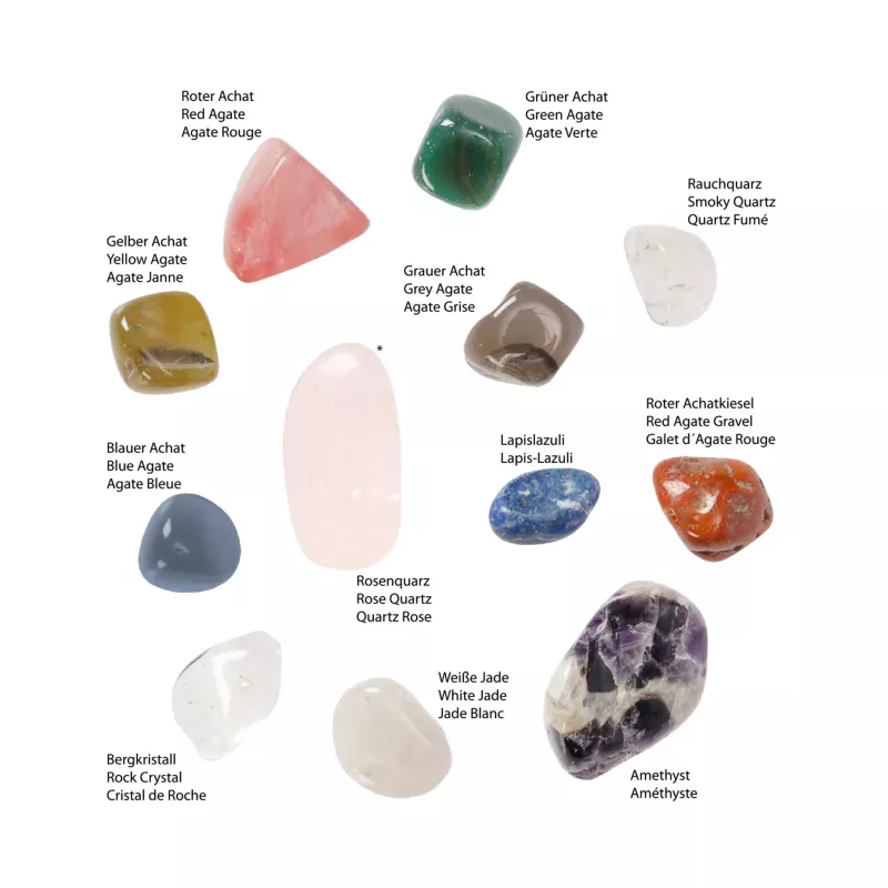 Rosenquarz, Amethyst, Lapis-Lazuli, Quarz, Agat