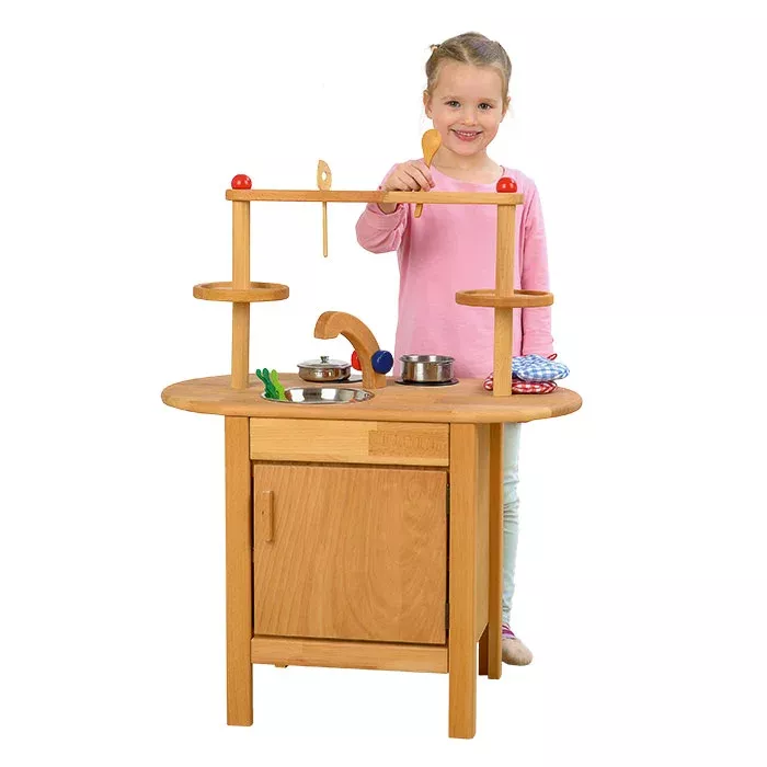 Holzspielküche, Küche Spielzeug, Kochgeschirr, Holzset, Küchenzubehör