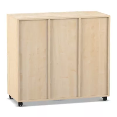 Schrank, Massivholz, Regalboden, Schiebetür, Rollbare