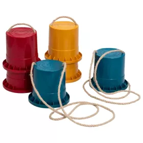 3er-Set Laufstelzen aus Biokunststoff Rot, Blau, Gelb