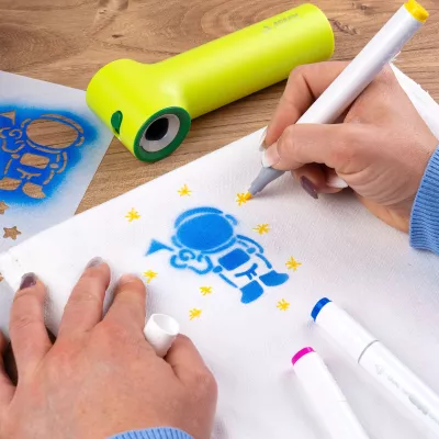 Textile, Stempel, Stifte, T-Shirt Design, Astronaut