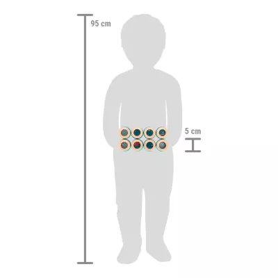 Runde Spielsteine, 8-teiliges Set, Bunt, Verschiedene Muster, 5 cm