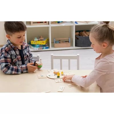 Kinderspiel, Holzfiguren, Puzzle, Kinderzimmer, Spielzeugset