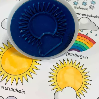Stempel, Ausstecher, Knete-Form, Herz-Symbol, Rundform