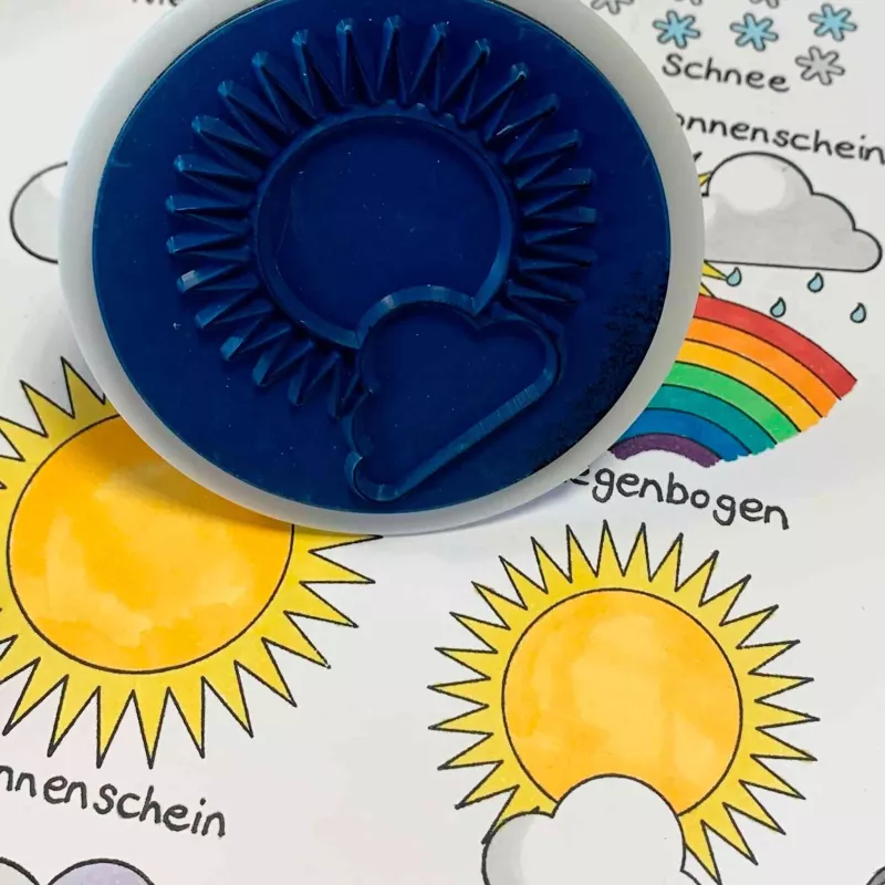 Stempel, Ausstecher, Knete-Form, Herz-Symbol, Rundform