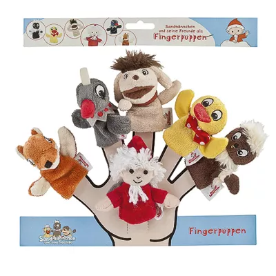 Fingerpuppen, Stofffiguren, Handpuppe, Haarig, Mehrfachset