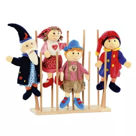 Holzständer, für 12 Handpuppen