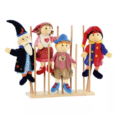 Puppen, Stoffpuppen, Krippe, Holzständer, Waldorfpuppen