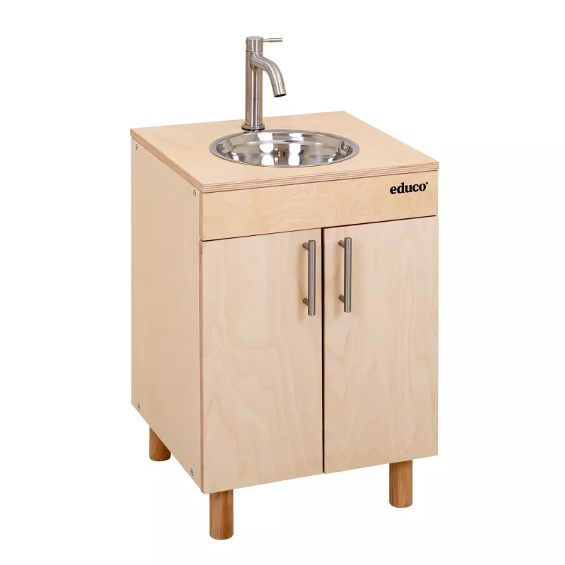 Kinderküche, Holz, Waschbecken, Türgriff, Metallhahn