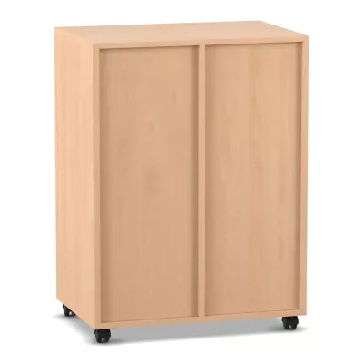 Schrank, Schiebetür, Holzlook, mobiles Möbelstück, Rollbare Schrank