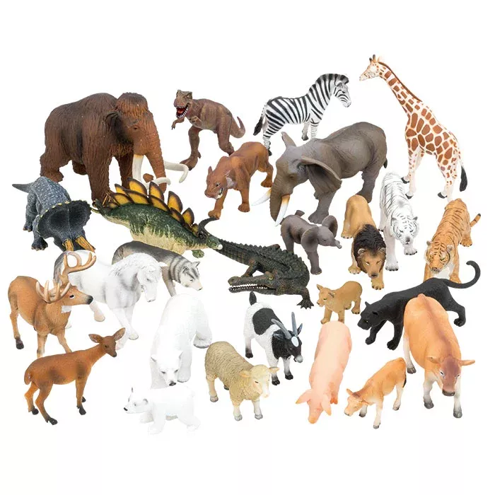 Tiere, Sammelfigurenset, Dinosaurier, Savanne-Tierwelt, Tierfiguren