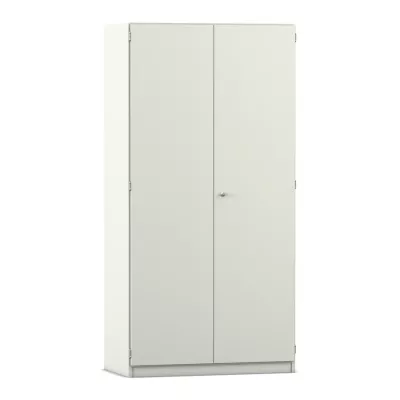 Kunststoffschrank, Schrank, Garderobenschrank, Doppeltürenschrank, weiß