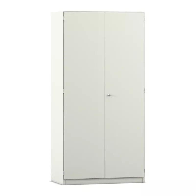 Kunststoffschrank, Schrank, Garderobenschrank, Doppeltürenschrank, weiß