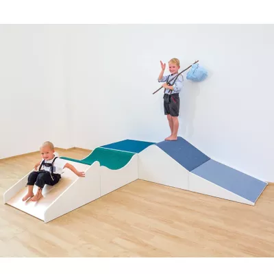 Kletterhöhe, Klettergerüst, Kinder-Indoor-Spielplatz, Rutsche, Wellen-Design