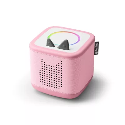 Bluetooth-Lautsprecher, Pink, Kubus, LED-Ring, Tasten