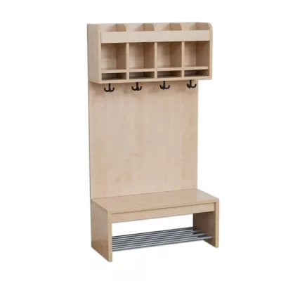 Garderobe, Wandaufbewahrung, Hakenleiste, Holz, Schuhracke