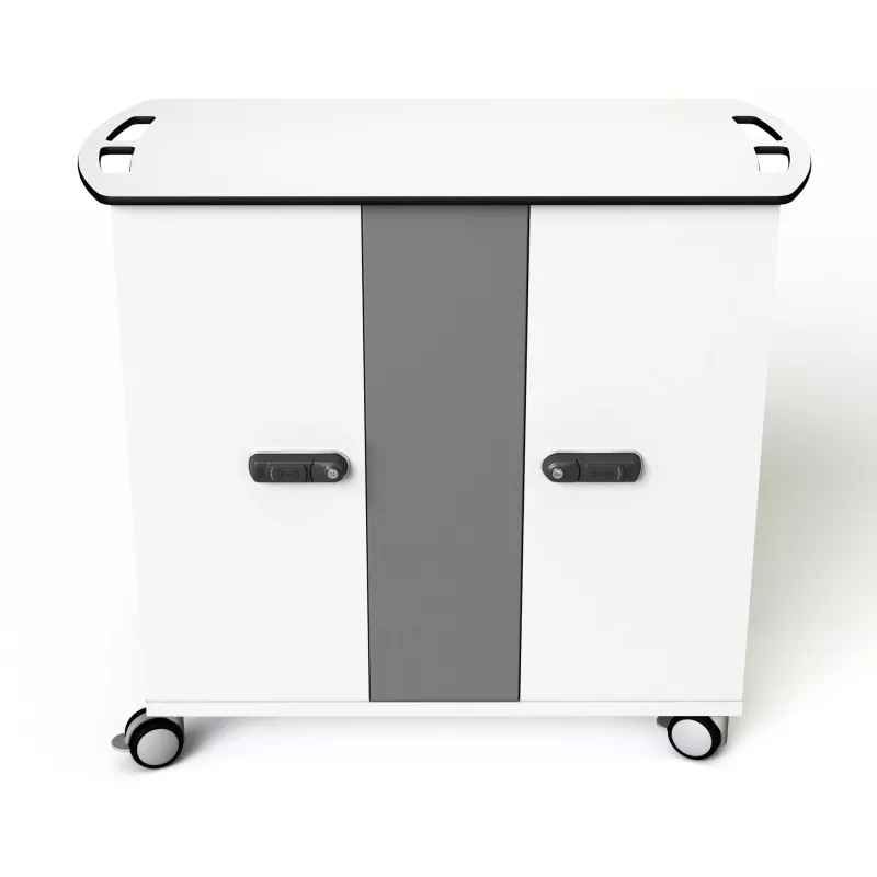Küchenschrank, Rollcontainer, Schrank mit Rollen, Drehbare Räder, Frontplatte grau
