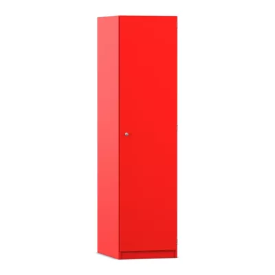 Schrank, Spind, Metall, rot, einzelnes Türschrank