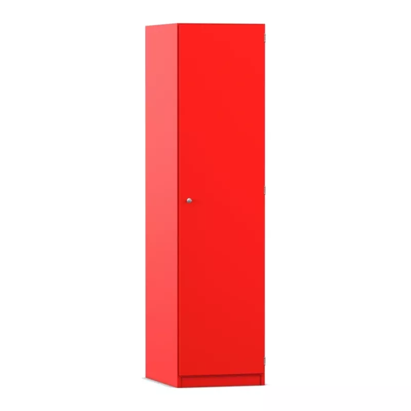 Schrank, Spind, Metall, rot, einzelnes Türschrank
