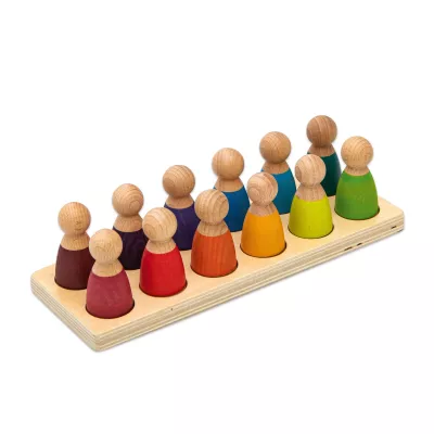 Holzfiguren, Bunt, Stäbchenpuppe, Kinderspielzeug, Mathematik-ähnlich