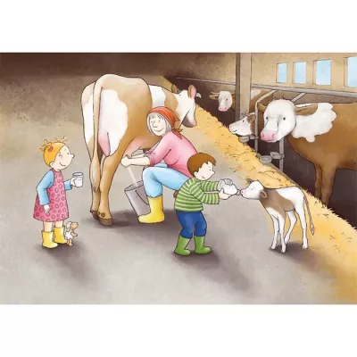 Milchvieh, Kuh, Landwirtschaft, Stall, Baby/Kinder