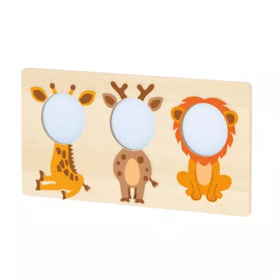 Kinderwandpuzzle, Tiermotiv, Holzbrett, Tier-Motive, Löwe-Regenbogen?
