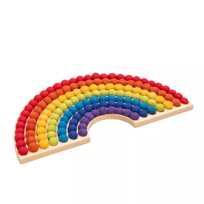 Würfelgrad, Regenbogen, Holzboard, Punktballen, Farbenstufen