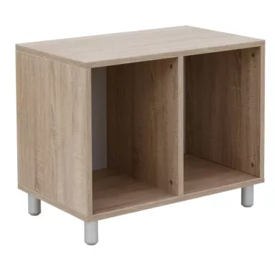 Kommode, Holzoptik, Offenes Fach, Regalboden, Metallfüße