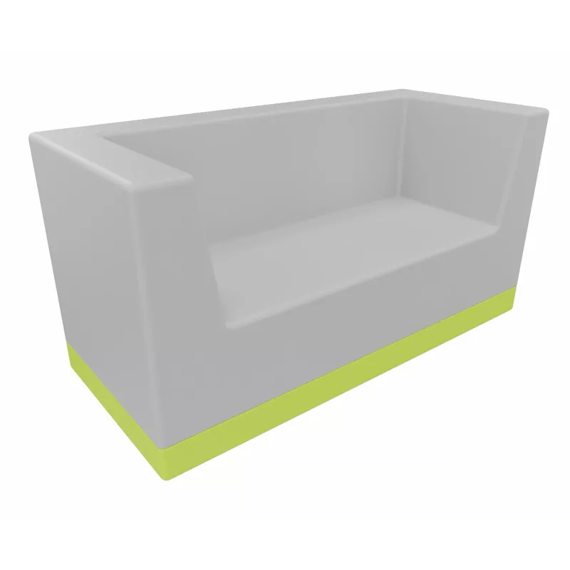 Sofa, Sitzbank, Grau, Gelb Akzent, Polsterbank